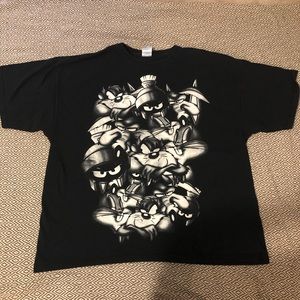 Looney Tunes Black Grayscale T-shirt